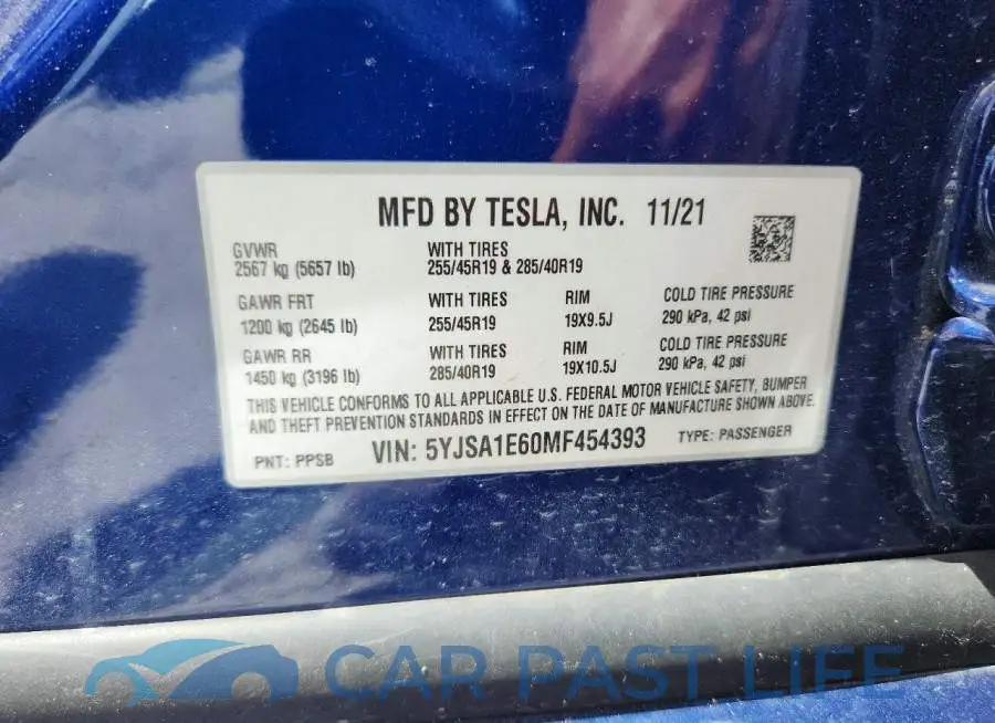 5YJSA1E60MF454393# 13