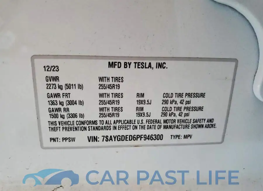 7SAYGDED6PF946300# 12