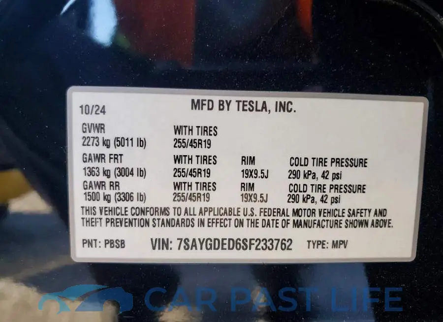 7SAYGDED6SF233762# 13