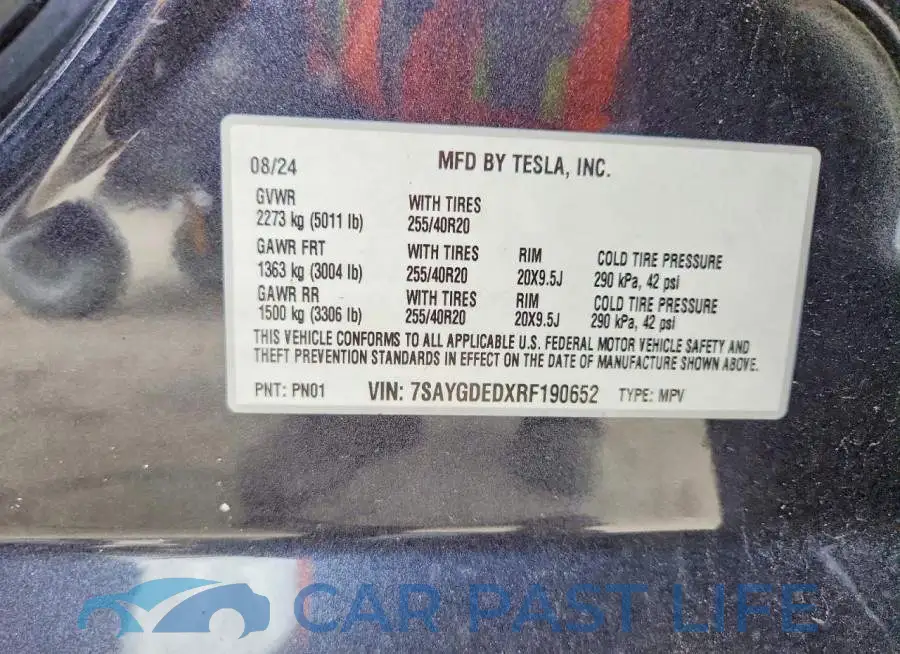 7SAYGDEDXRF190652# 13