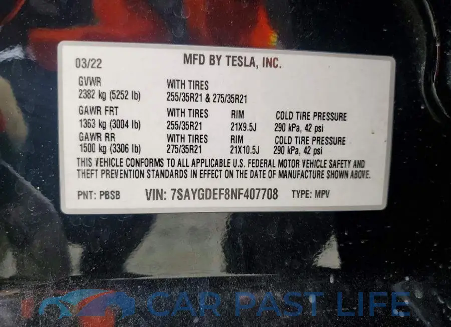 7SAYGDEF8NF407708# 12