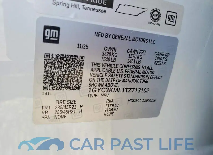 1GYC3KML1TZ713102# 13
