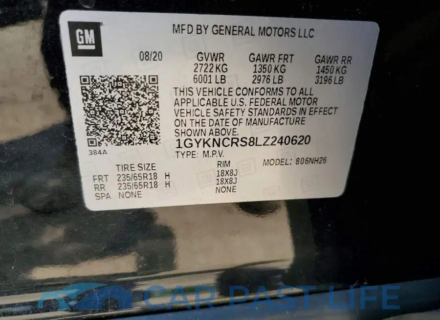 1GYKNCRS8LZ240620# 13