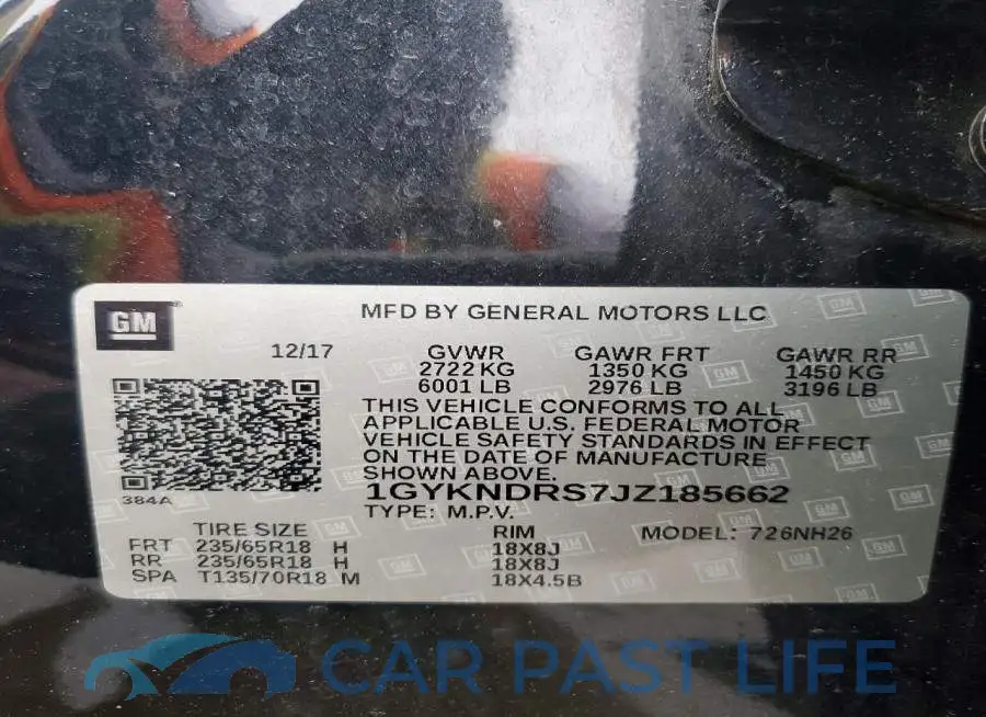 1GYKNDRS7JZ185662# 13