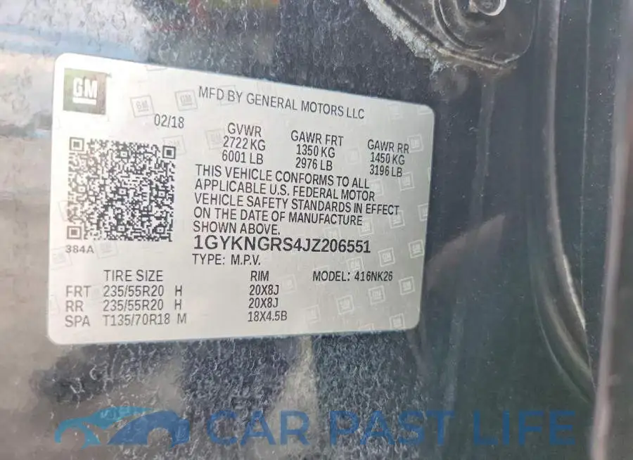 1GYKNGRS4JZ206551# 12