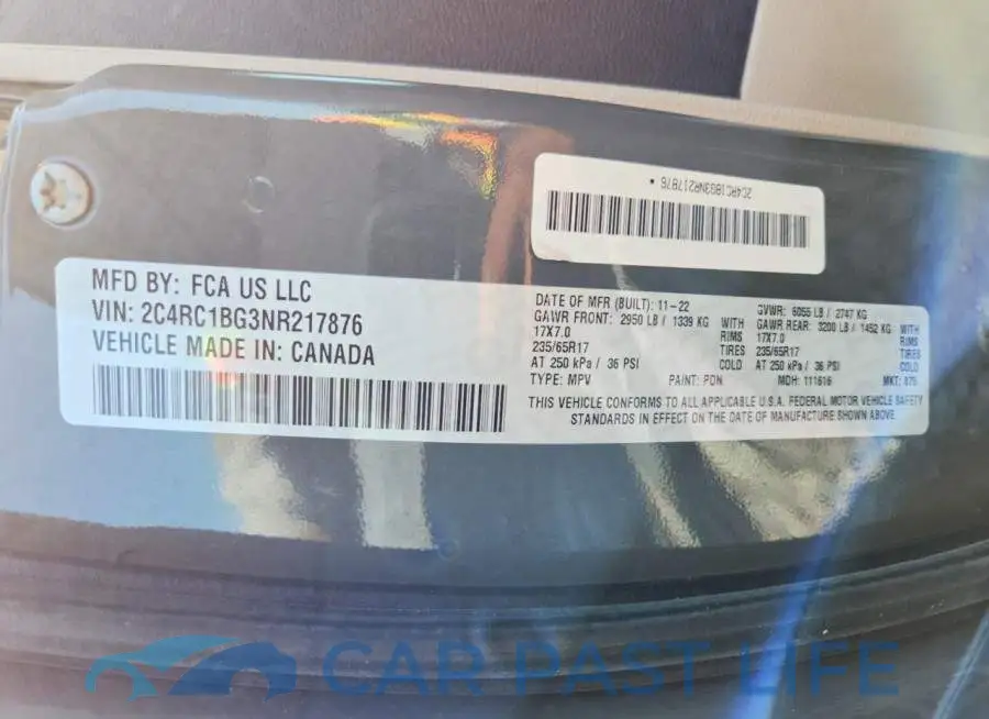 2C4RC1BG3NR217876# 13
