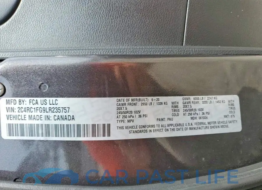 2C4RC1FG9LR235757# 13