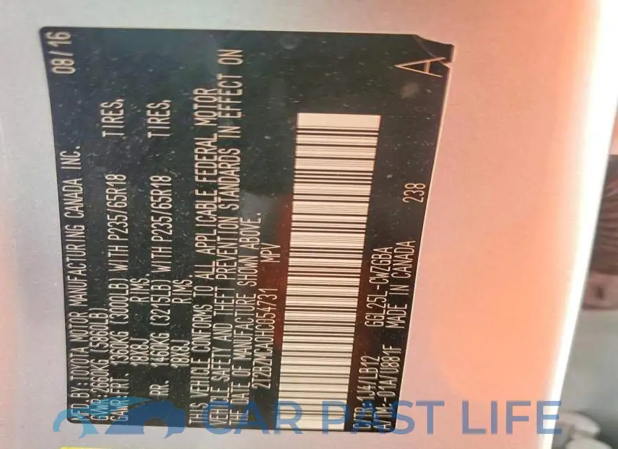 2T2BZMCA0HC054731# 12