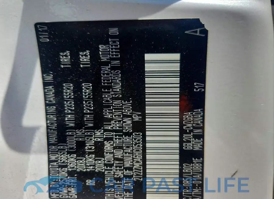2T2ZZMCA6HC053503# 13
