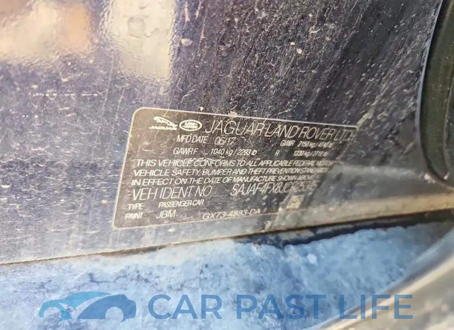 SAJAF4FX8JCP25345# 12