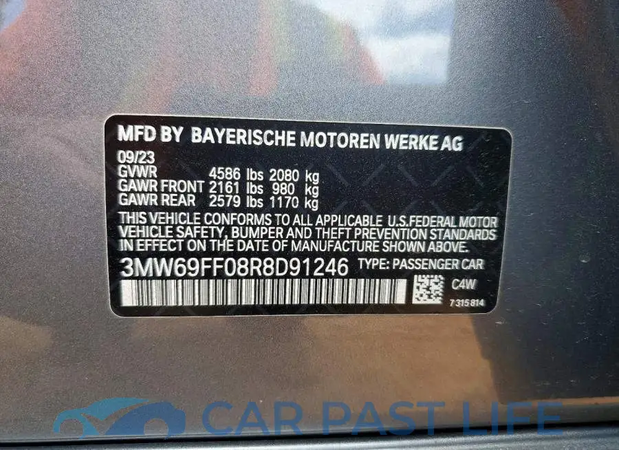 3MW69FF08R8D91246# 12