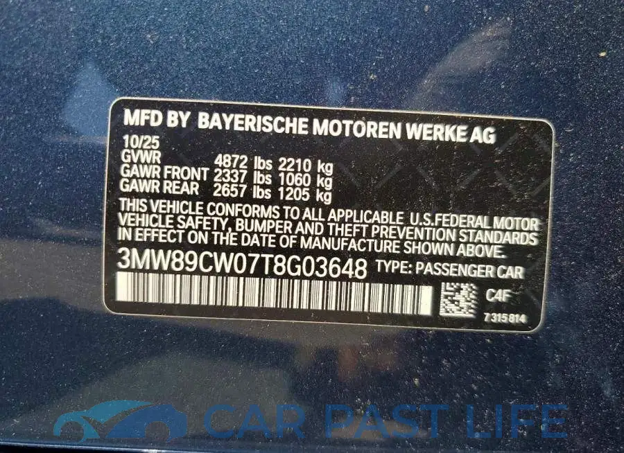 3MW89CW07T8G03648# 12