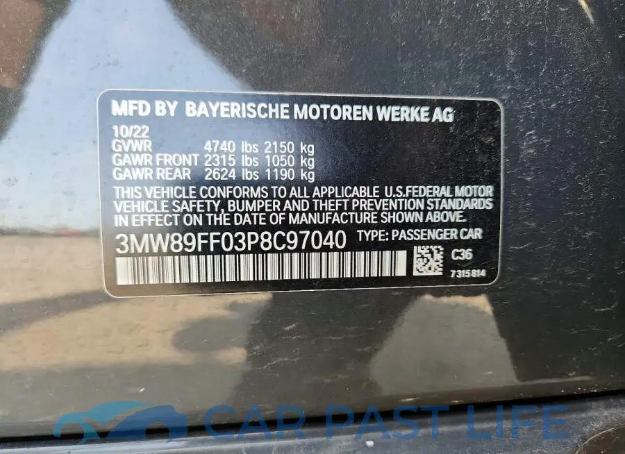 3MW89FF03P8C97040# 12