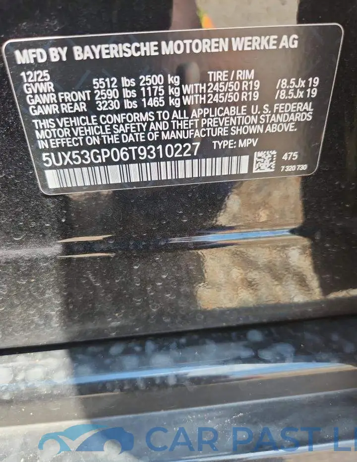 5UX53GP06T9310227# 14