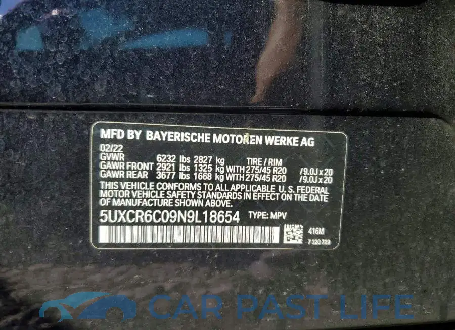 5UXCR6C09N9L18654# 13