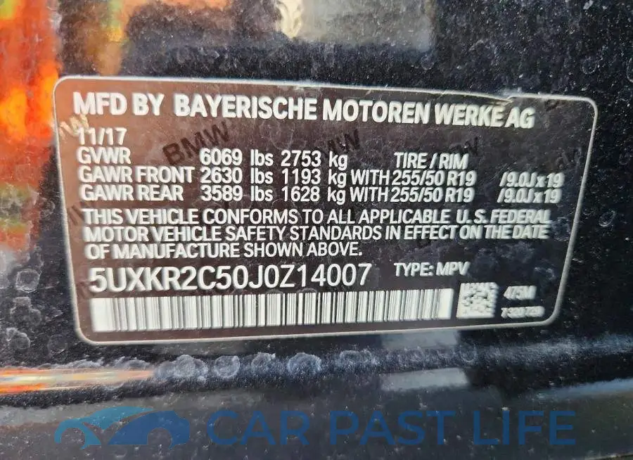 5UXKR2C50J0Z14007# 12