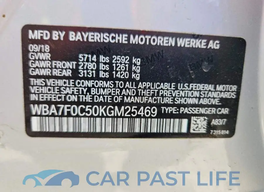 WBA7F0C50KGM25469# 13