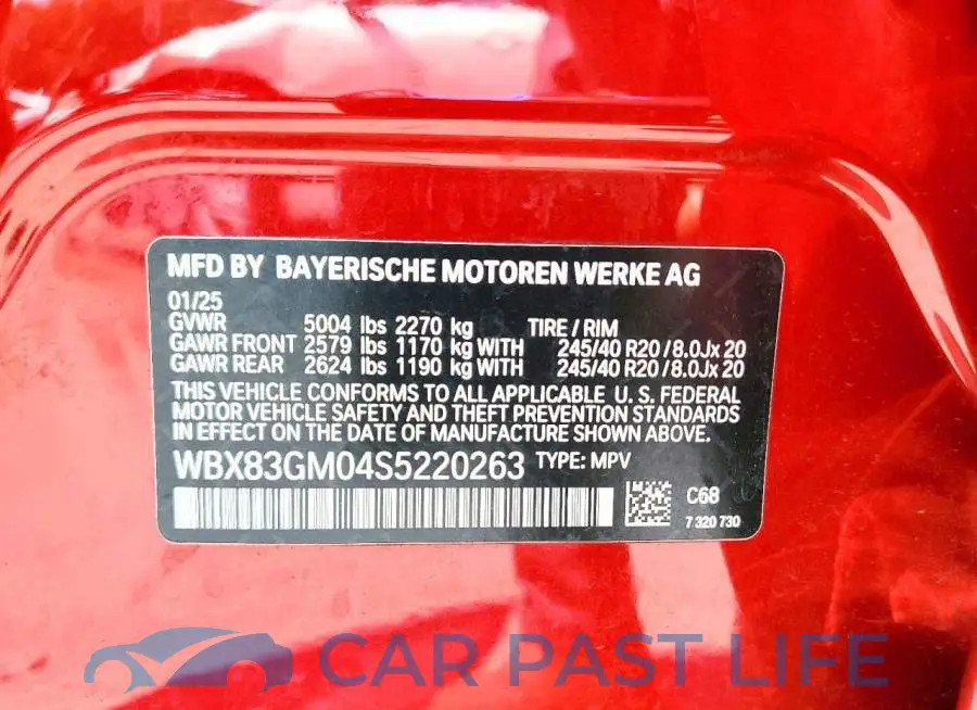 WBX83GM04S5220263# 13