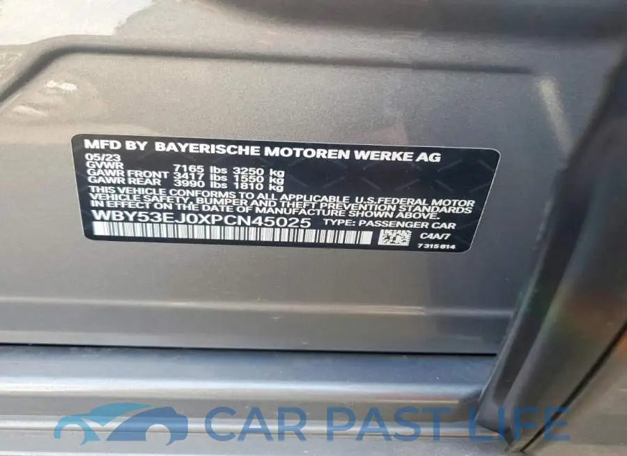 WBY53EJ0XPCN45025# 12