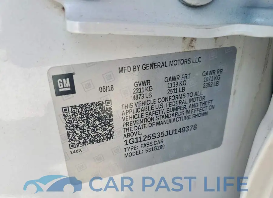 1G1125S35JU149378# 12