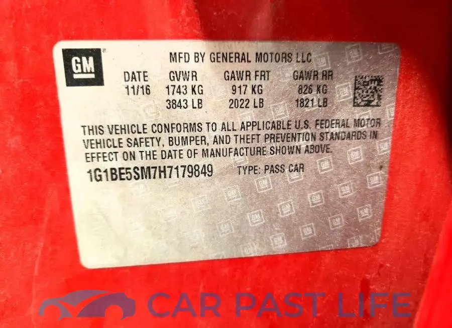 1G1BE5SM7H7179849# 12