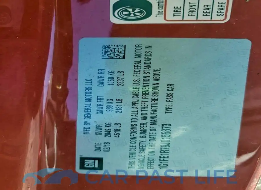 1G1FE1R79J0156873# 12