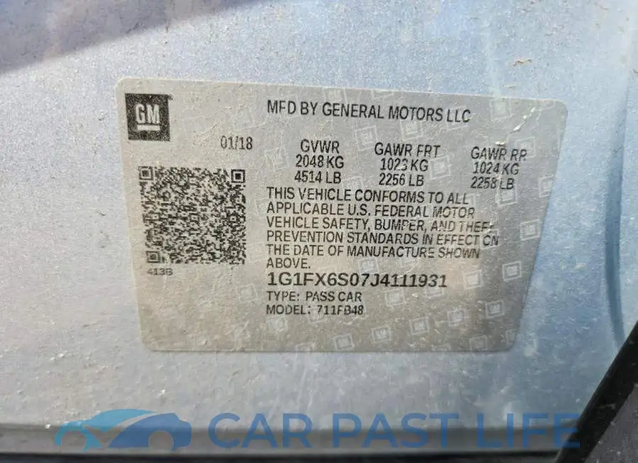1G1FX6S07J4111931# 13
