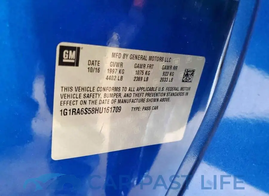 1G1RA6S58HU161709# 12