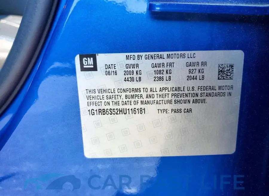 1G1RB6S52HU116181# 12