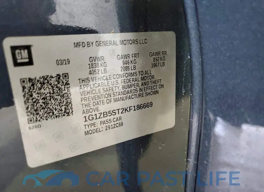 1G1ZB5ST2KF186669# 12