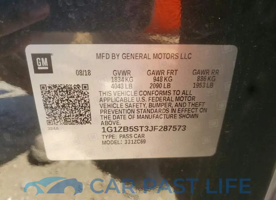 1G1ZB5ST3JF287573# 12