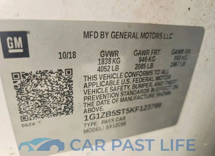 1G1ZB5ST5KF123789# 12
