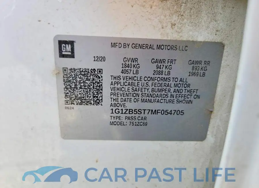 1G1ZB5ST7MF054705# 13