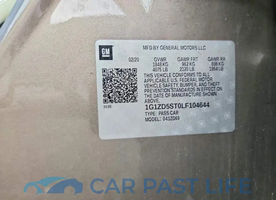 1G1ZD5ST0LF104644# 13