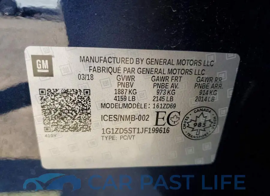 1G1ZD5ST1JF199616# 12