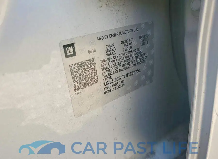 1G1ZD5ST1JF237751# 12