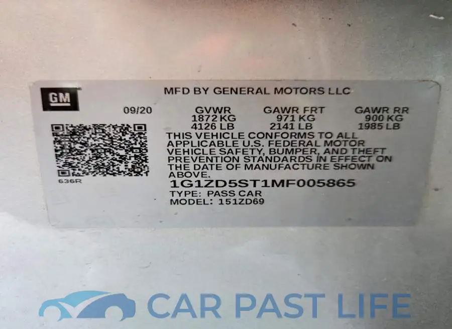 1G1ZD5ST1MF005865# 12