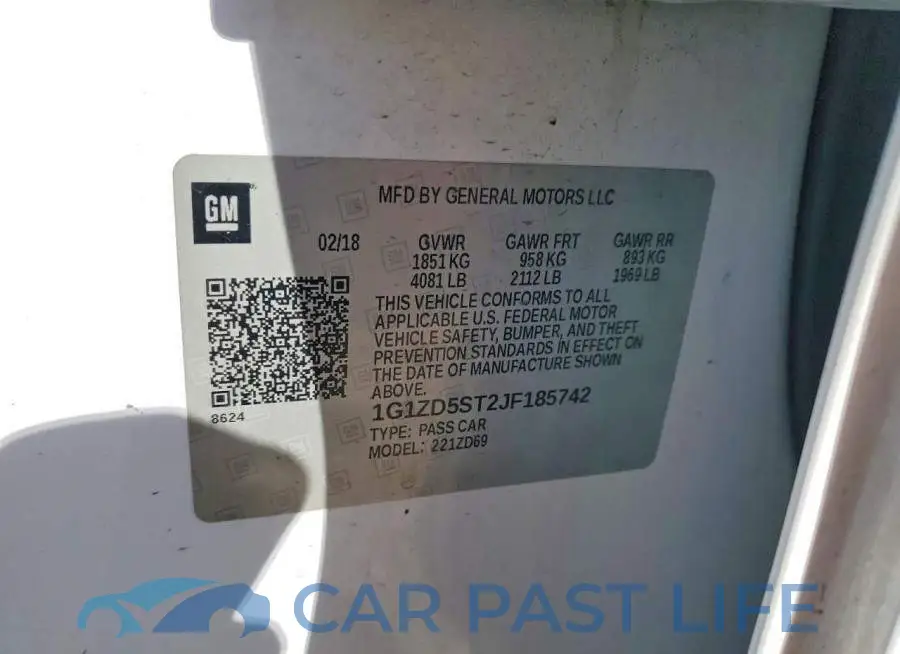 1G1ZD5ST2JF185742# 12
