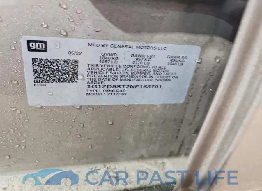 1G1ZD5ST2NF163701# 12