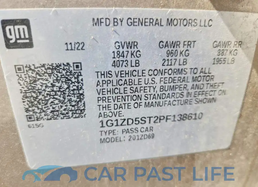 1G1ZD5ST2PF138610# 12