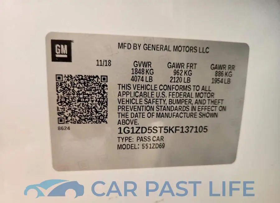 1G1ZD5ST5KF137105# 12