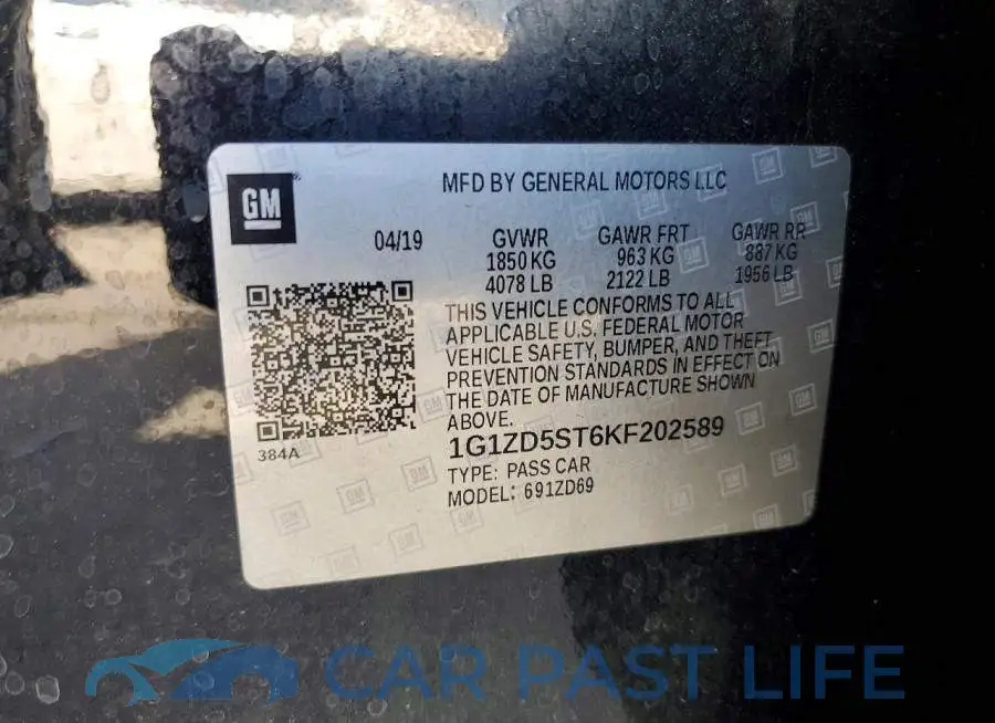 1G1ZD5ST6KF202589# 13