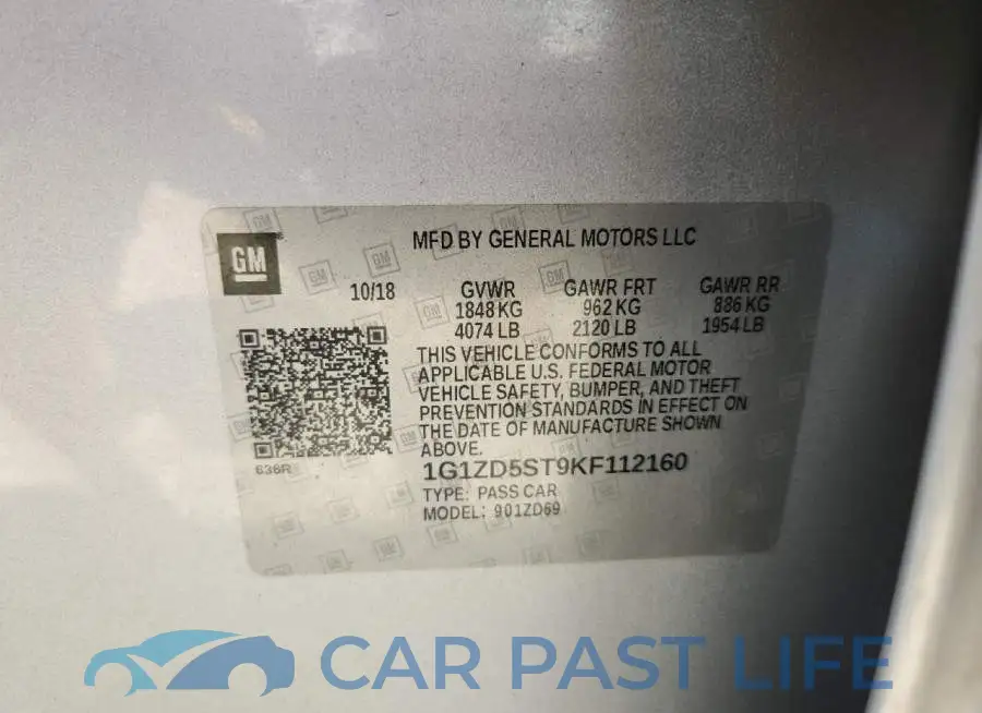 1G1ZD5ST9KF112160# 12