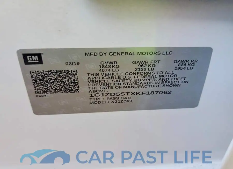 1G1ZD5STXKF187062# 12