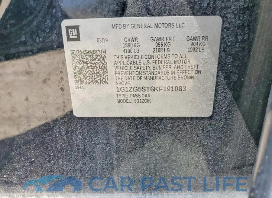 1G1ZG5ST6KF191083# 12