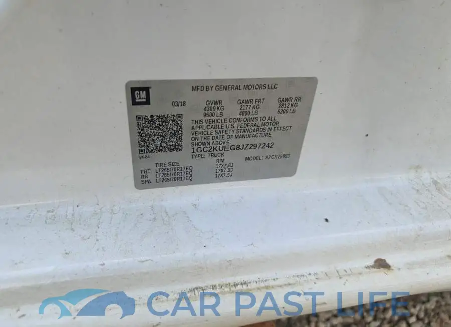 1GC2KUEG8JZ297242# 12