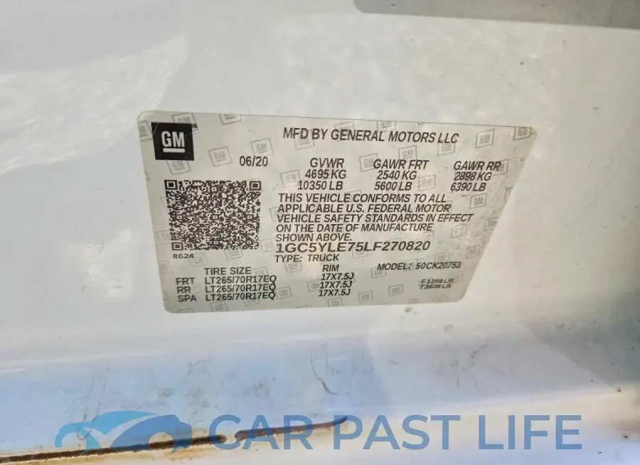 1GC5YLE75LF270820# 12