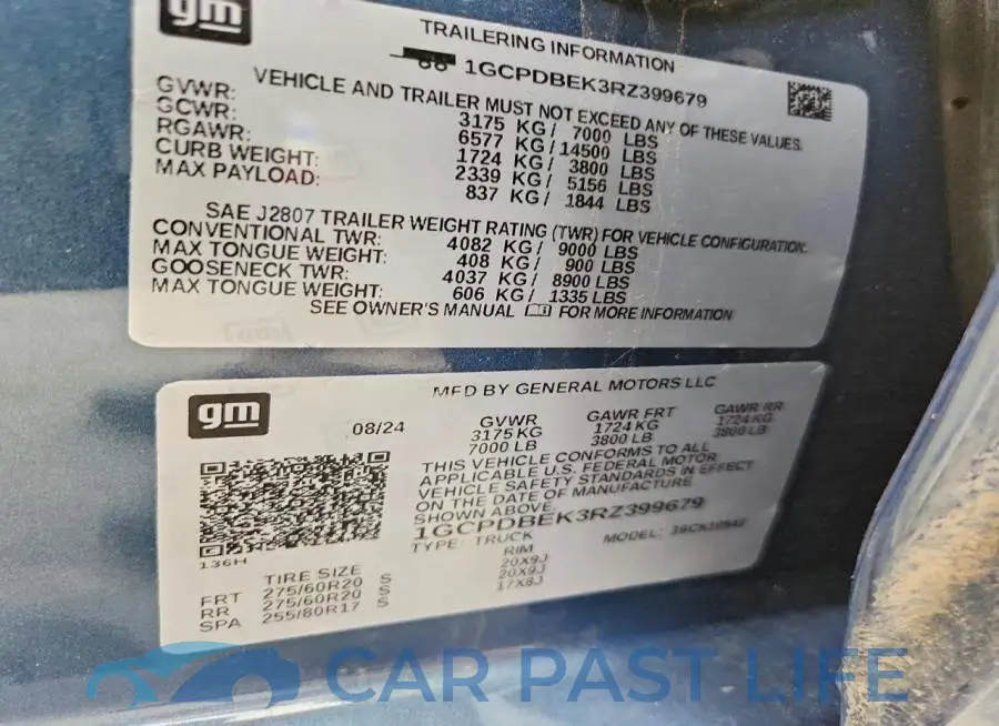 1GCPDBEK3RZ399679# 12