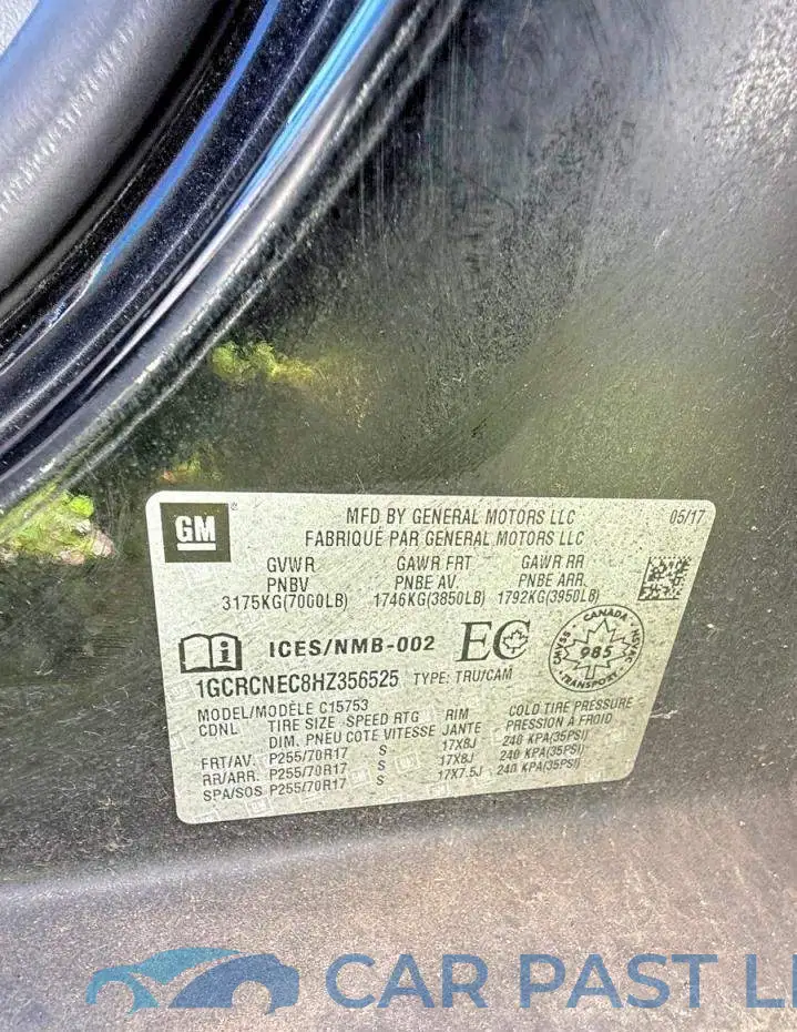1GCRCNEC8HZ356525# 10