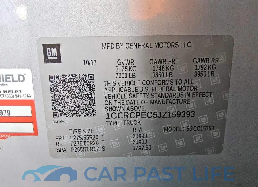 1GCRCPEC5JZ159393# 12